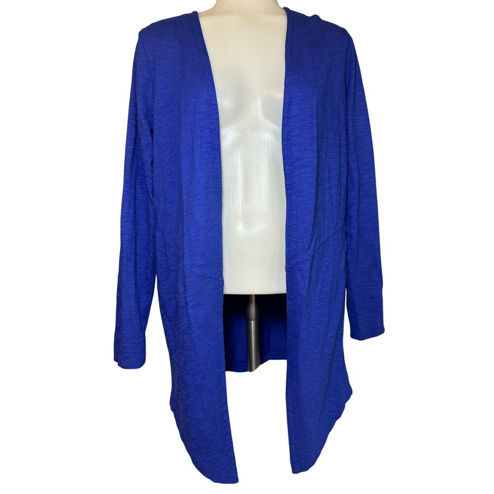 Chico’s Ultimate Tee Long Sleeve Cardigan Topper Top Layer Ultramarine Size S